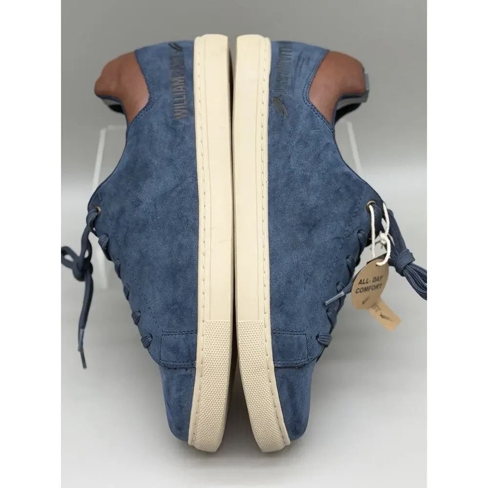 William Rast Luke Men’s 10M Blue Faux Suede Low Top Casual Sneakers New